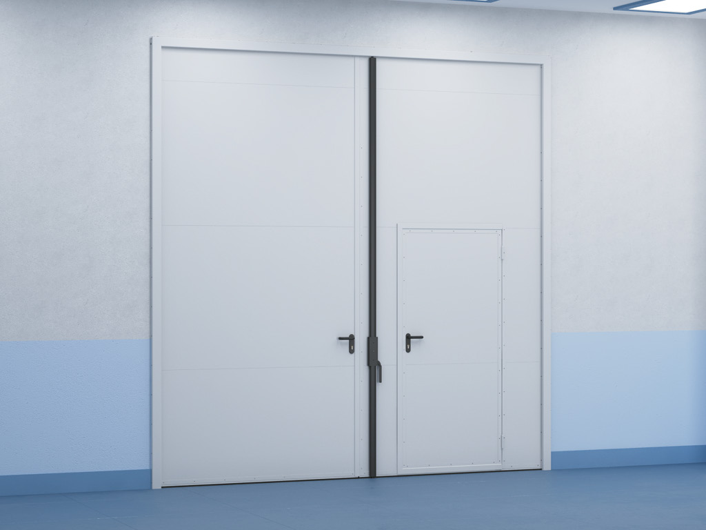 Распашные гаражные ворота устанавливаются врезным монтажом.